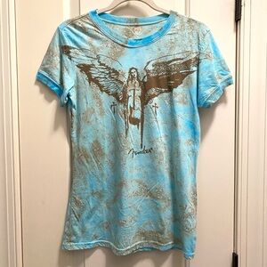 RARE - Vintage (never worn) Fender Angel tee. Bust 18” length 25”